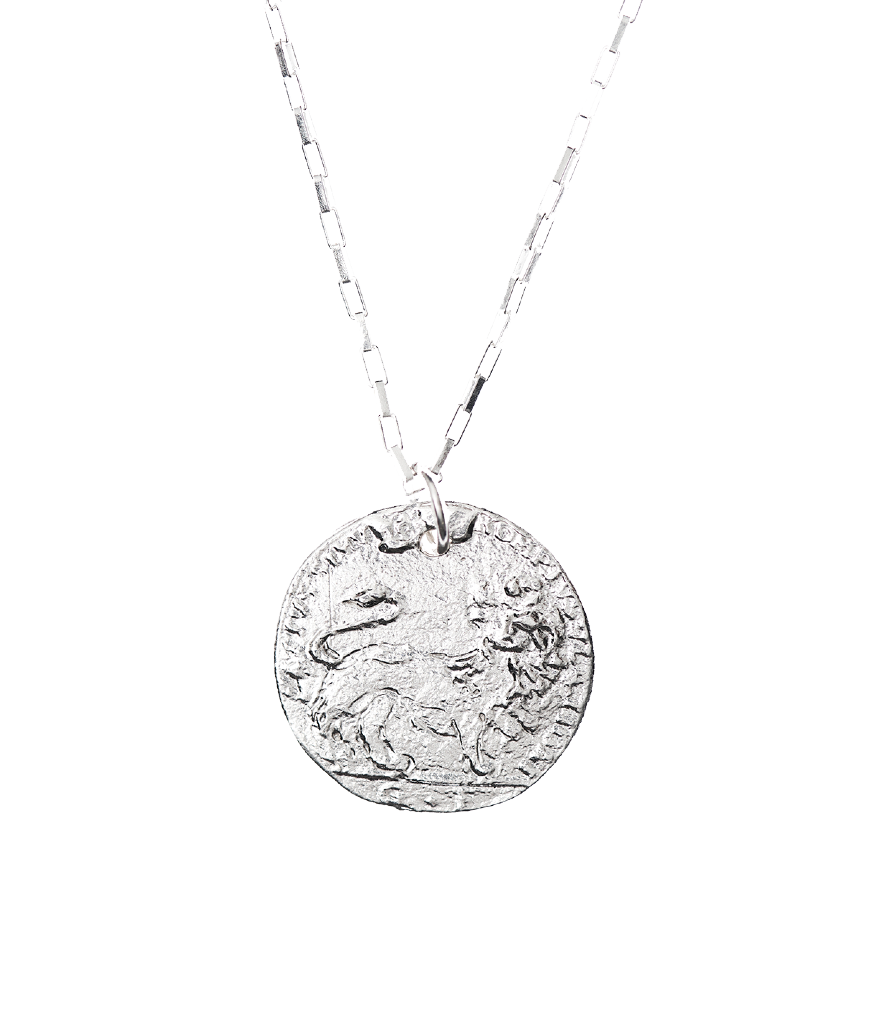 The Medium Snow Lion Medallion // Box Chain